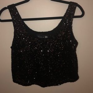 Forever 21 Sparkly Crop Top